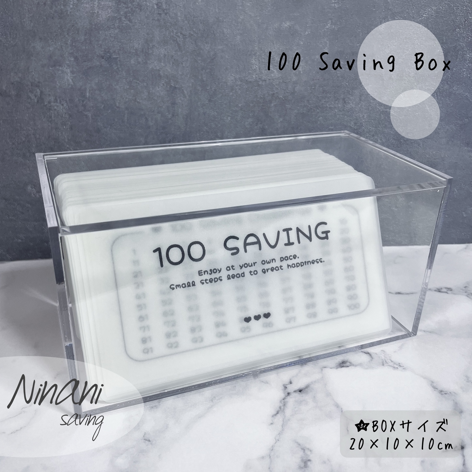貯金リフィル A6 100 Saving challenge Box ver. - ninanisaving