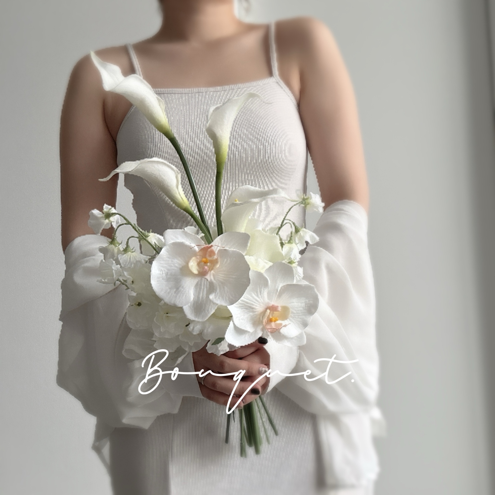 ホワイト 系 ♡ アーティフィシャルフラワーブーケ ウェディングブーケ