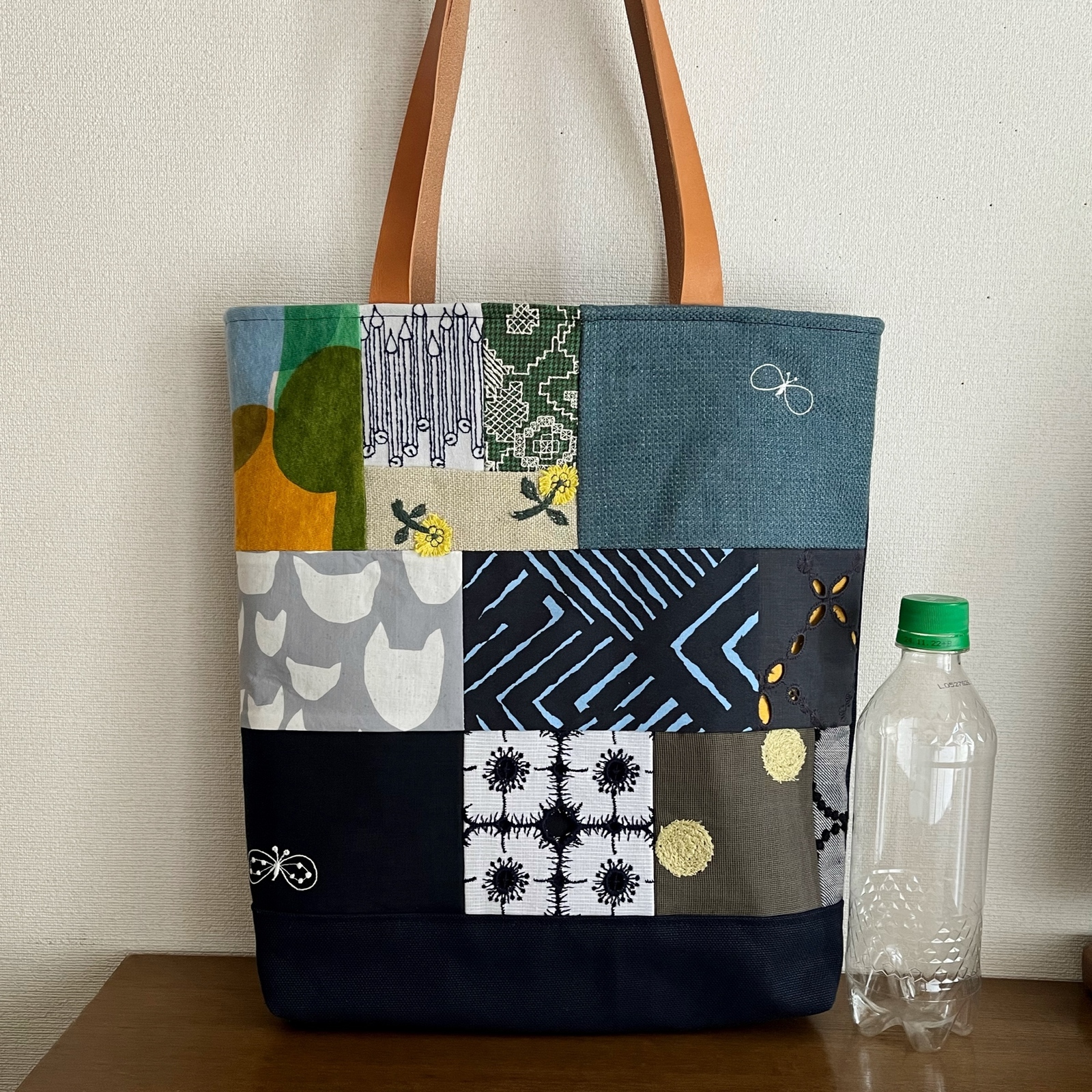 ミナペルホネン 生地使用 frost garden パッチワークトートバッグ ミナ