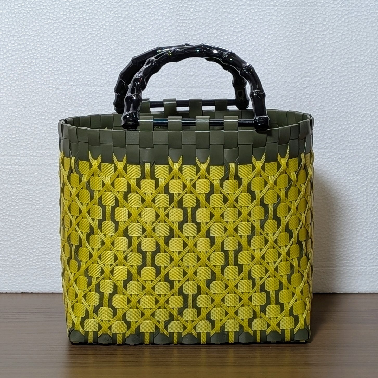 PPバンドかごバッグ プラカゴ 花シリーズ（オミナエシ） - CROCHET