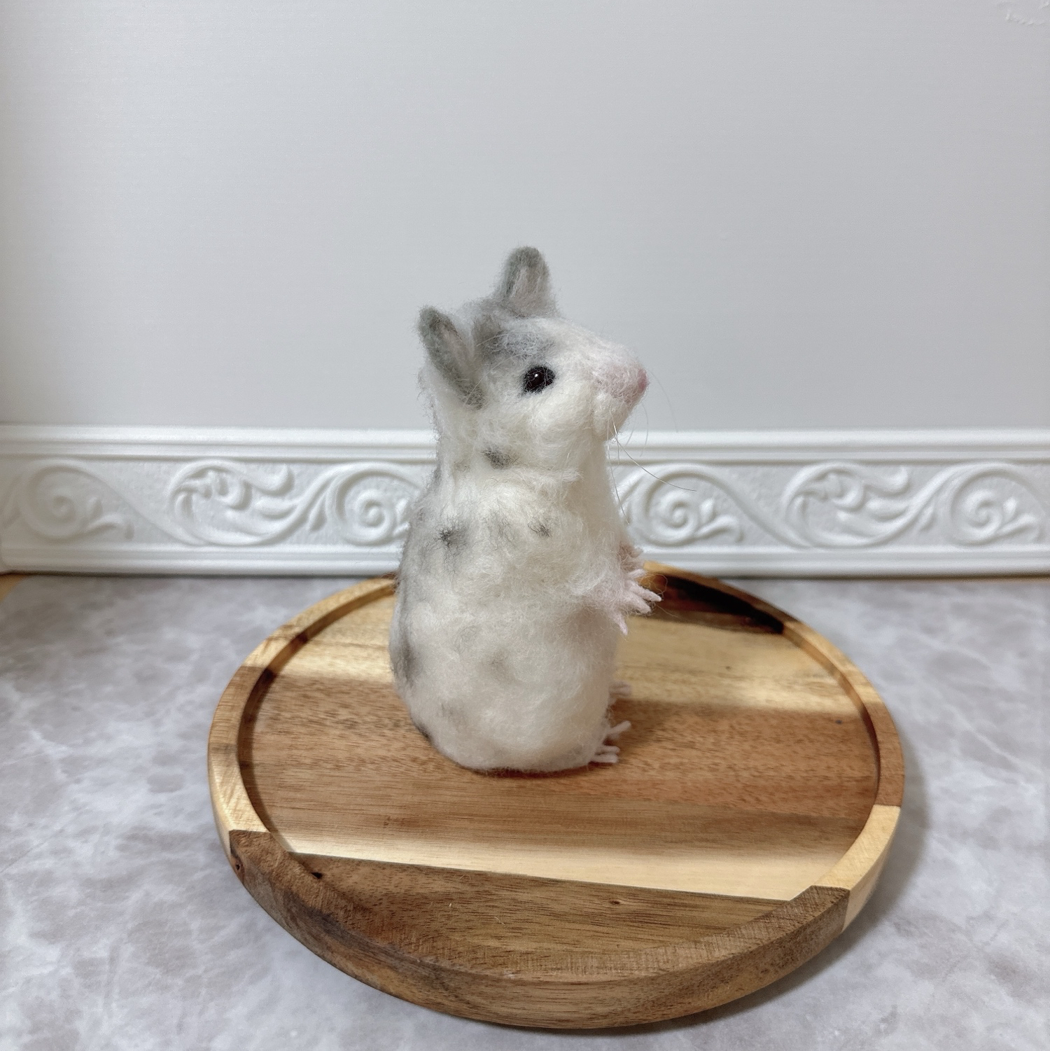 ☆ダルメシアンハムスターぬいぐるみ☆ 羊毛フェルトアートドール 置物