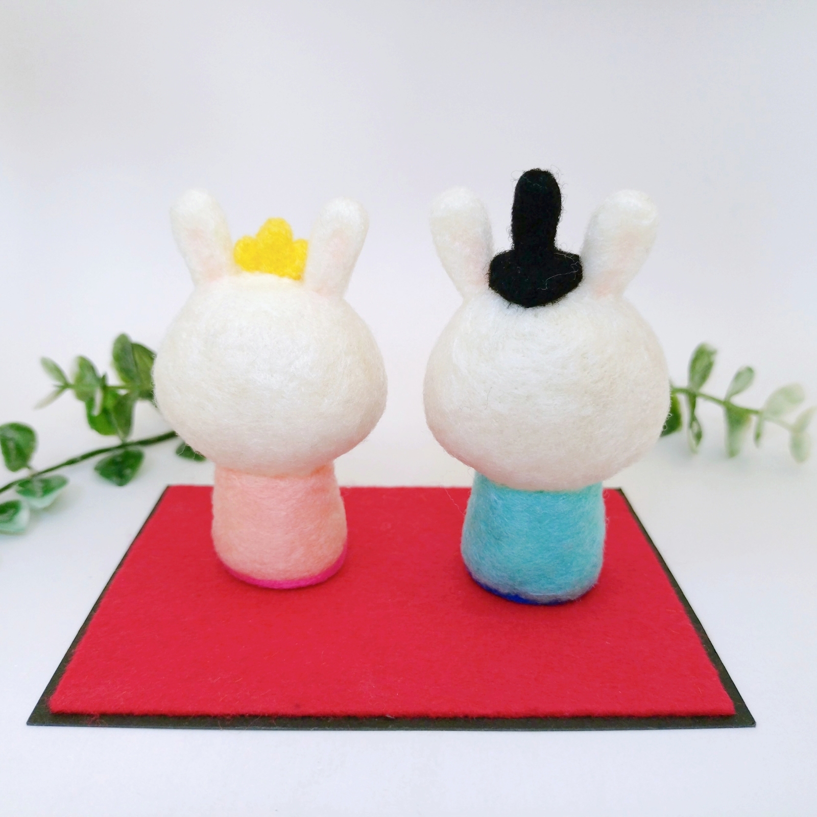 お雛様（うさぎ）】羊毛フェルト ひなまつり 雛人形 おひなさま