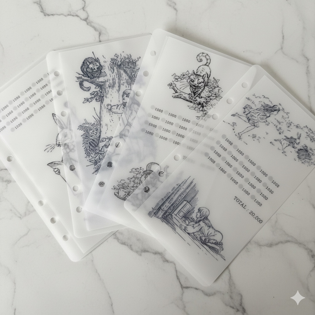 Savingリフィル4枚！アリス・イン・ワンダーランド バインダー貯金