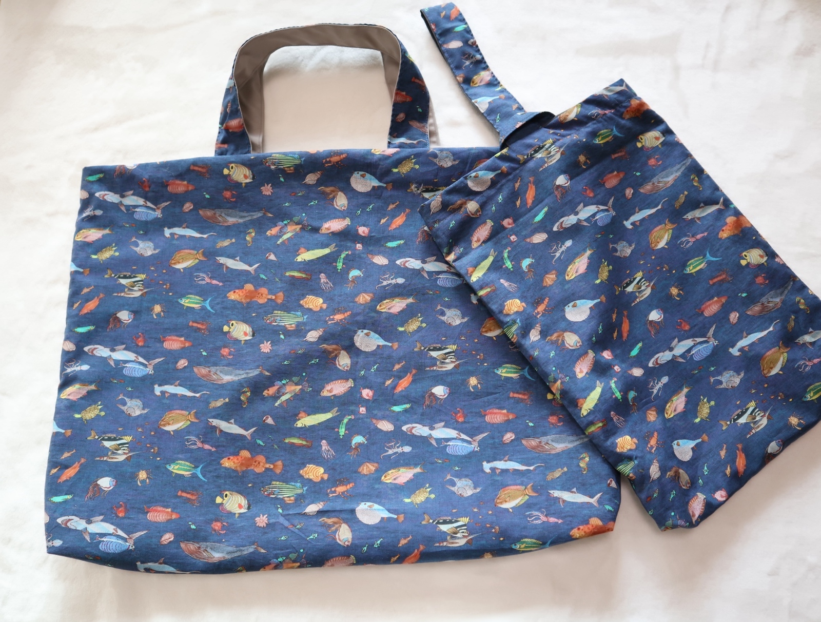 ロエベカゴバッグSサイズ用 巾着 インナーバッグ リバティ Loewe 同柄