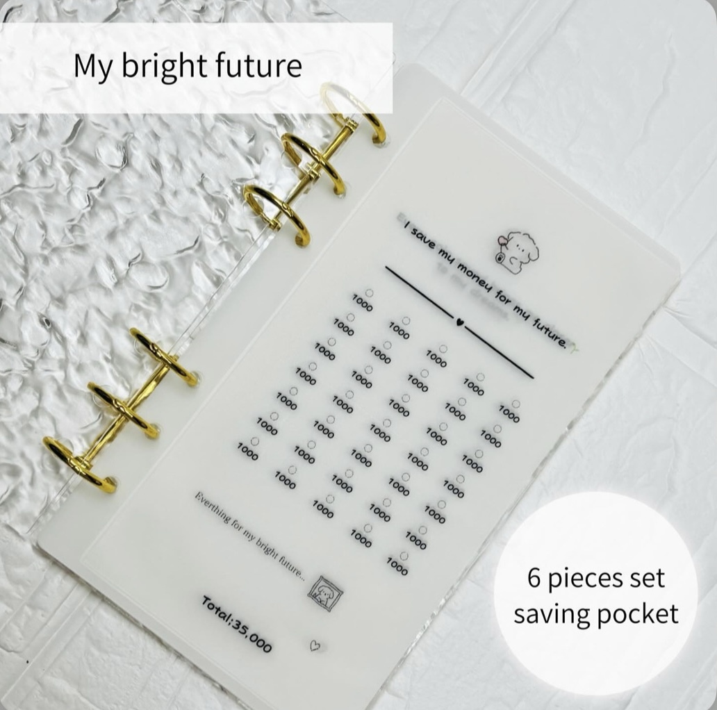 Sweet life バインダー貯金 韓国人気 A6 saving 貯金リフィル