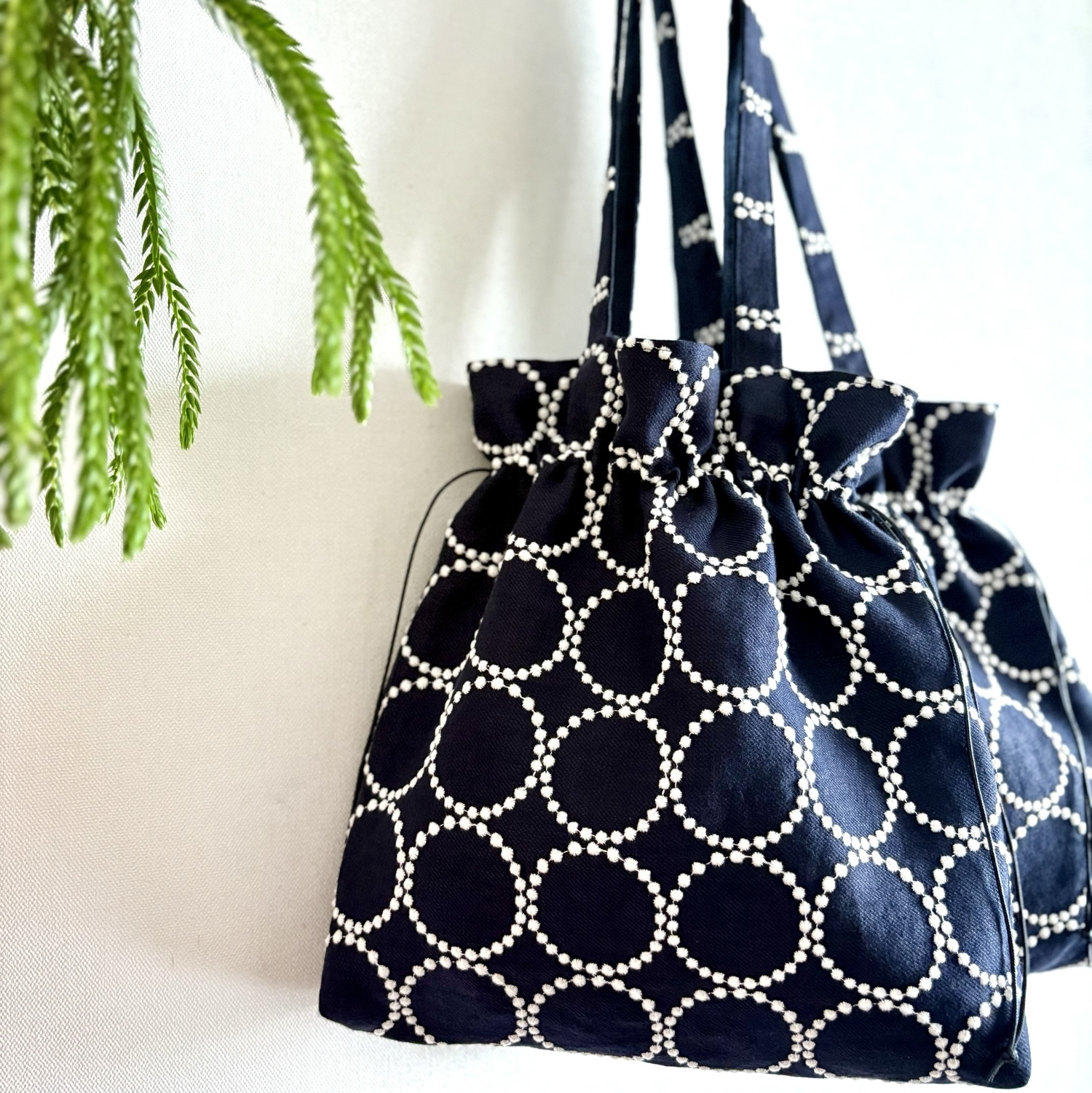 セミオーダー] ミナペルホネン生地使用 ✳︎ choucho巾着バッグ