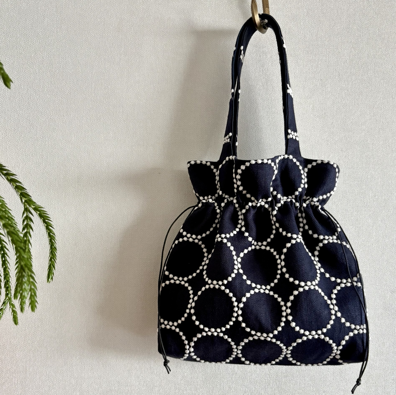 セミオーダー] ミナペルホネン生地使用 ✳︎ choucho巾着バッグ