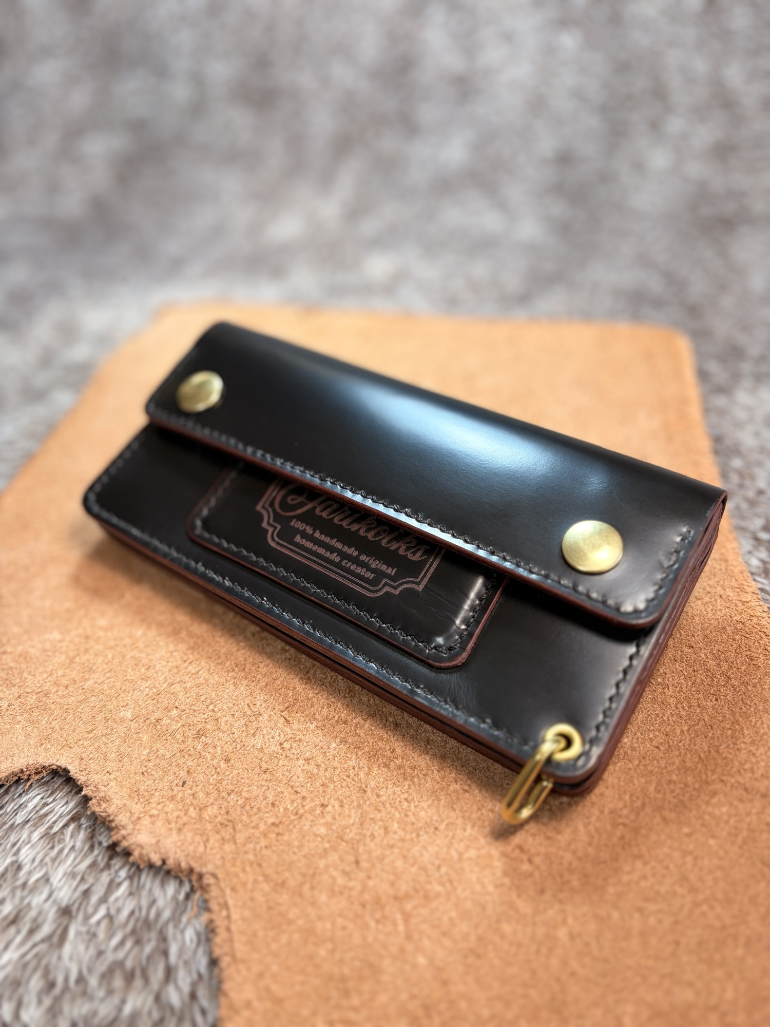 ◎柔らかい二つ折り.スムース革シャグポーチ◎ - Jarikoikstory