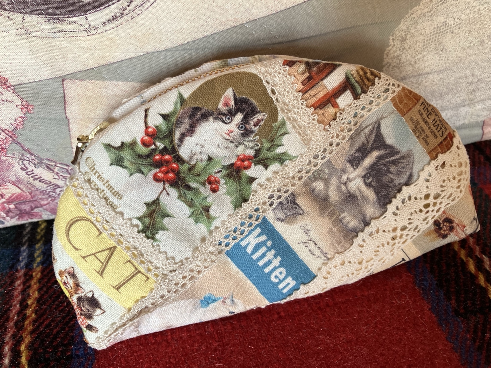 ひし形パッチワークキルトハンドバック - KIJITORAYUZU'S GALLERY