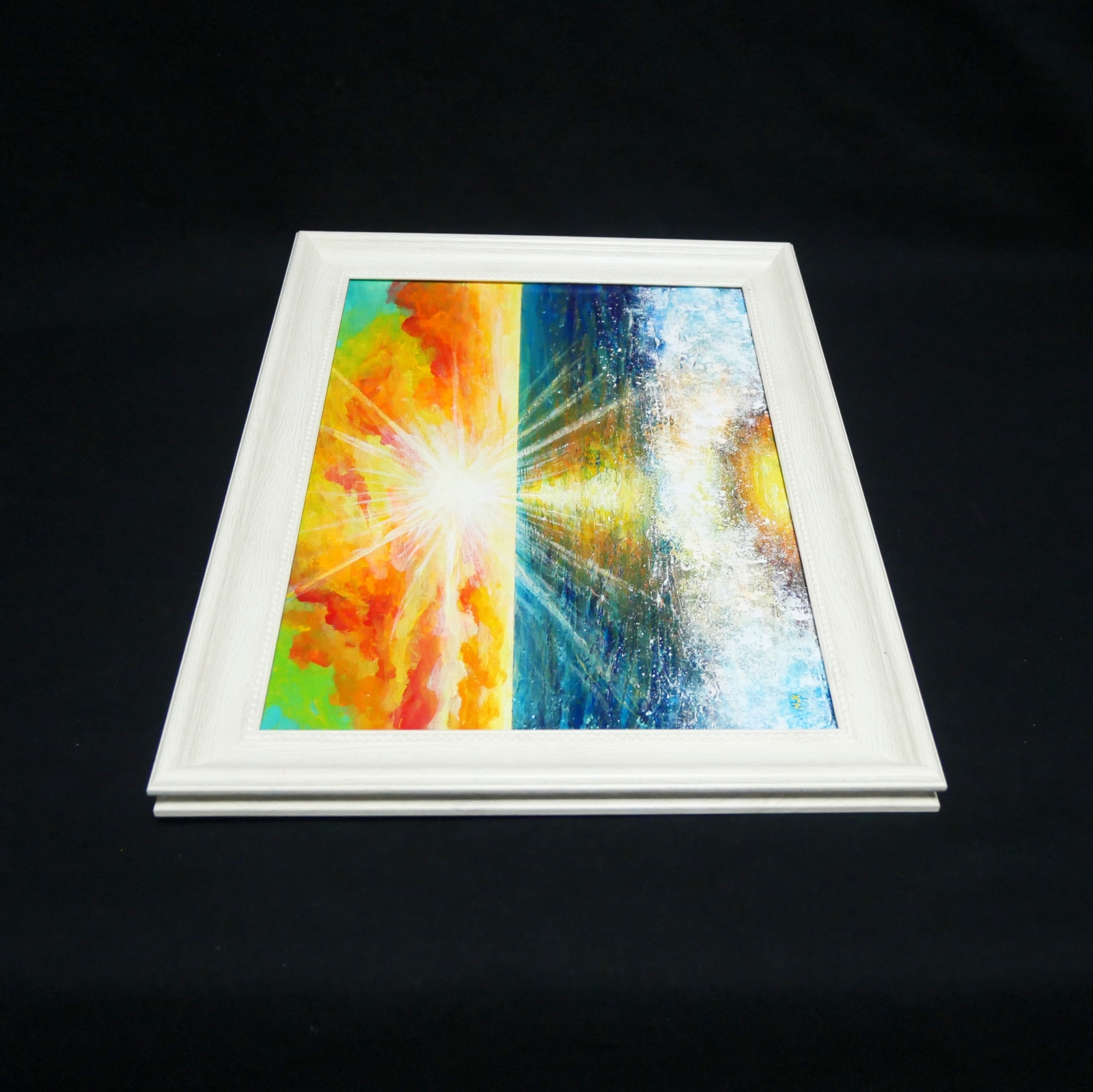 油絵 油彩 油彩画 絵 絵画 絵【癒しの朝焼けの海】 - HR | minne