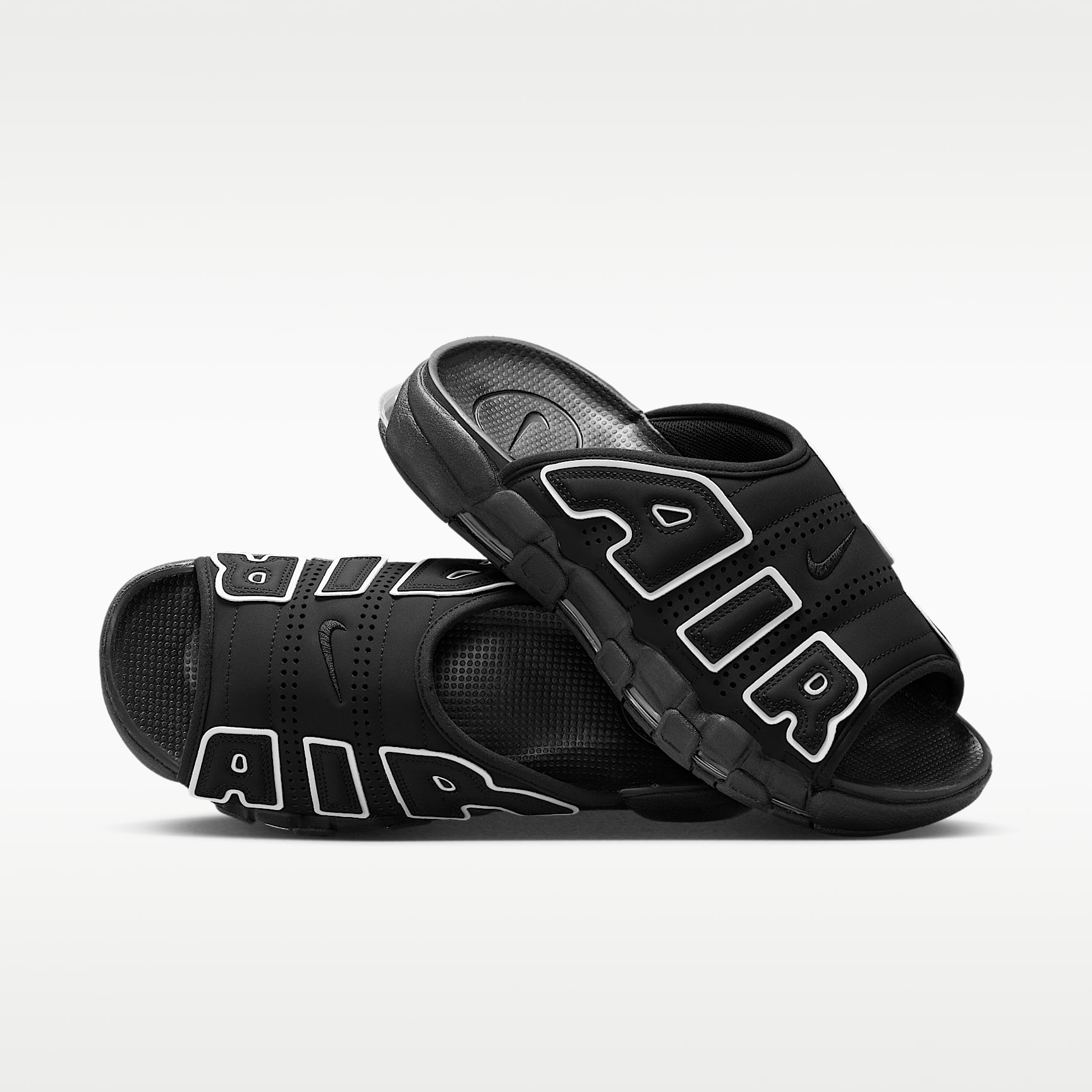 Nike Air More Uptempo Men's Slides. Nike ID
