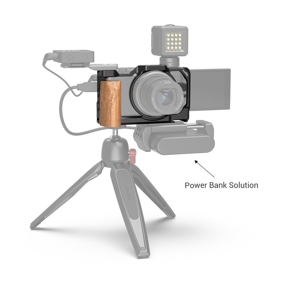 Sony ZV1 Cage | Wooden Grip & Accessory Mounts | SmallRig