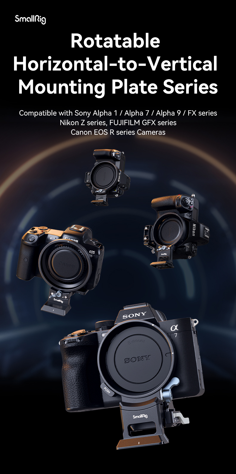 Z Series Rotatable Mount Plate | Horizontal-Vertical Switch