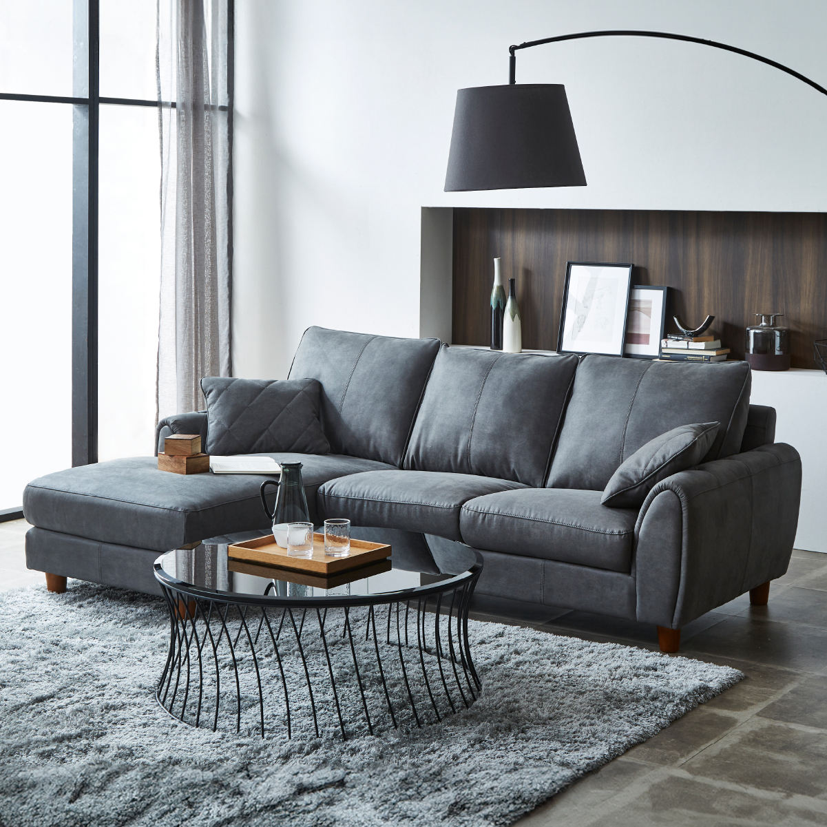 ヘンリー 右カウチソファ 幅218cm ｜関家具公式通販サイト