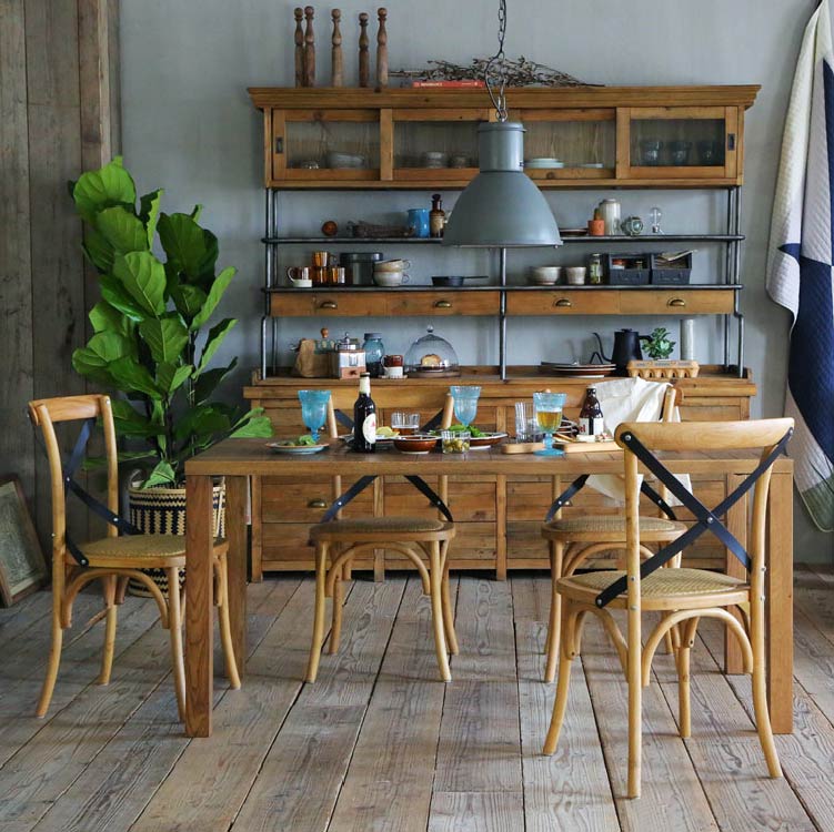 クロスバック ダイニングチェア ライトブラウン | 家具・インテリア