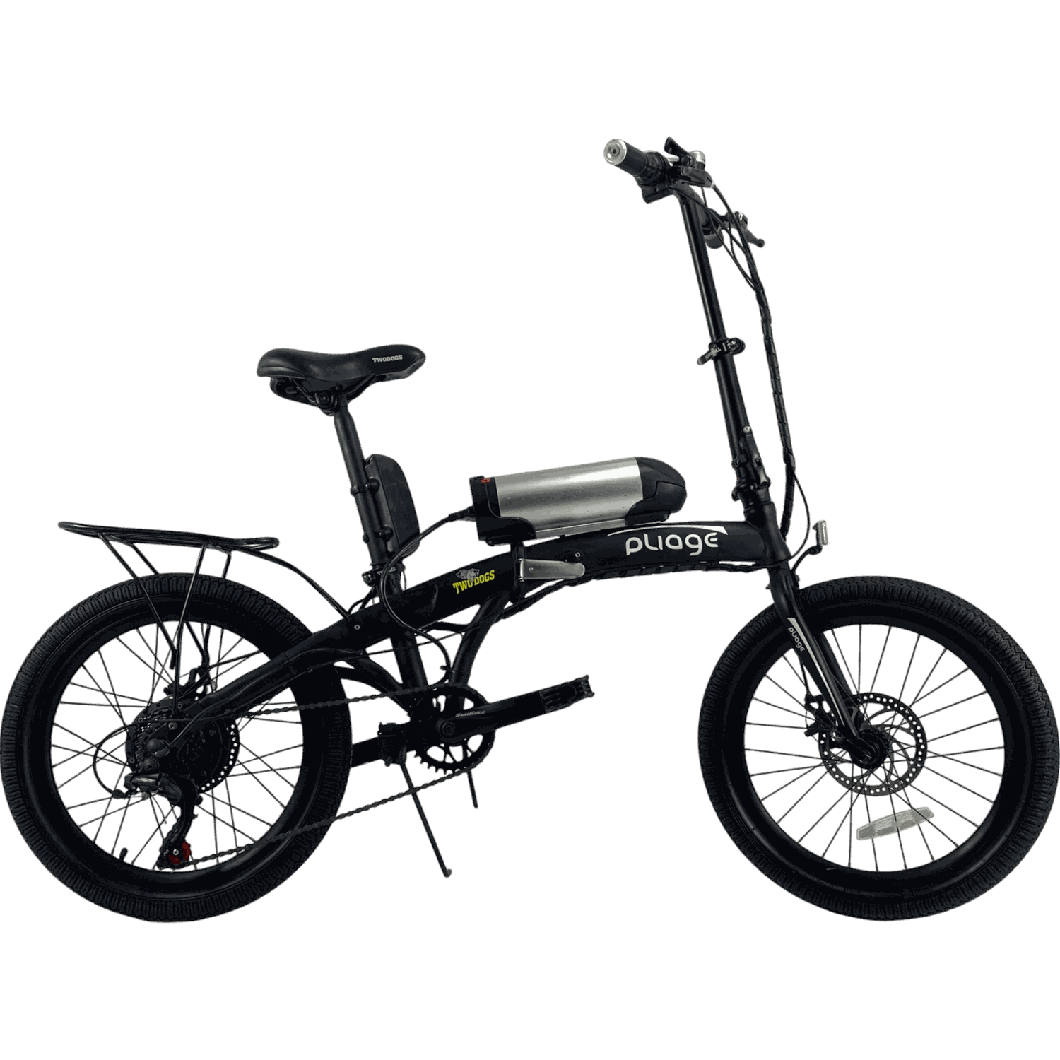 Bicicleta Elétrica Two Dogs Pliage Aro20 Tourney TX 7v Preto