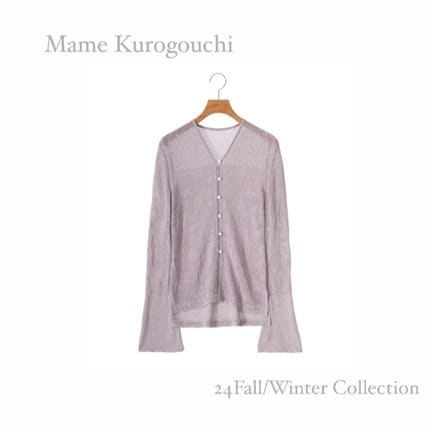 レディース】Watermark Pattern Knitted Cardigan | Mame Kurogouchi