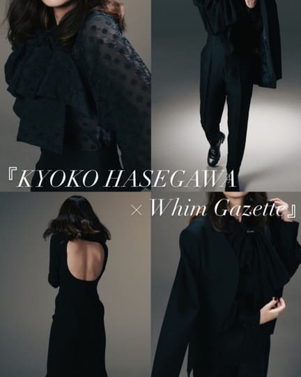 長谷川京子さんコラボ】ドットボウタイブラウス | Whim Gazette(ウィム