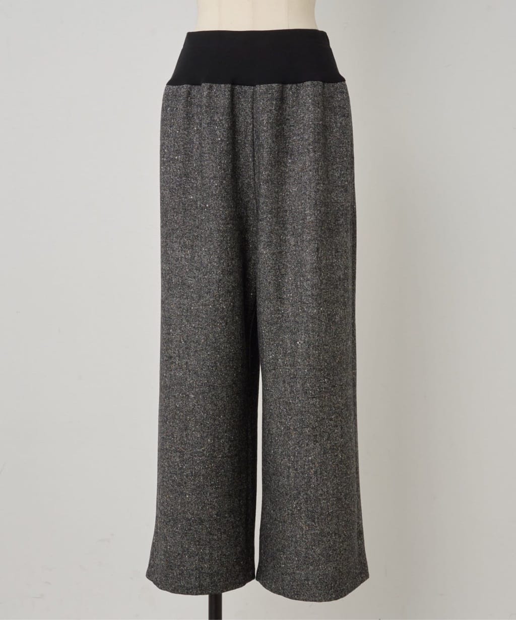 素材で季節感をプラス”ウエストリブネップツイードパンツ - BEARDSLEY