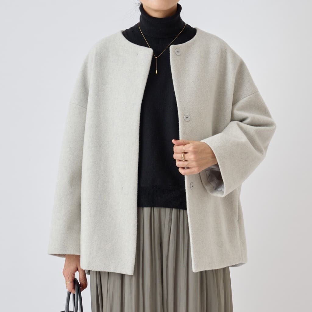 PICK UP】後ろぷっくりウールショートコート - BEARDSLEY(ビアズリー