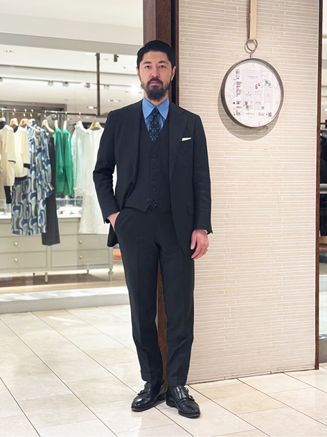 ウールツイル ノープリーツスリムスラックス HORIZON TWILL E.Zegna