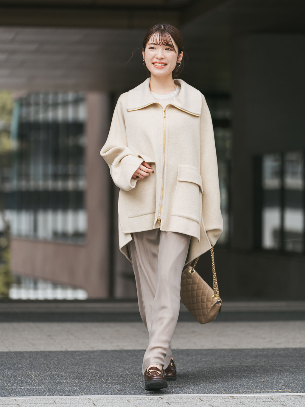 NOBLE キャメルミックスリバージップコート 36 【公式通販】