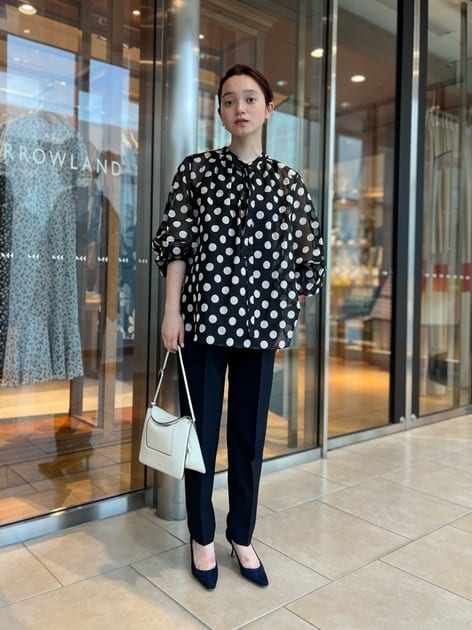 TOMORROWLAND コレクション コインドットオーガンジーボウタイブラウス