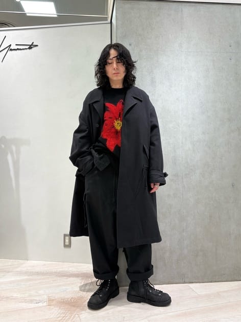 BLACK SCANDAL HERRINGBONE WORK OVERALLS(XS Black): Yohji Yamamoto
