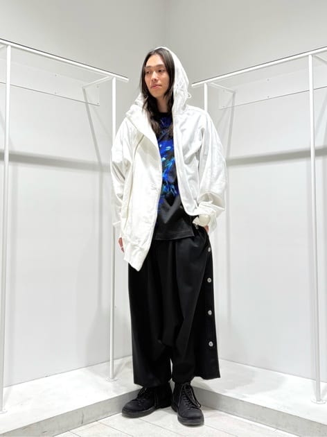 MINI FRENCH TERRY HOODIE(FREE SIZE White): Ground Y｜THE SHOP