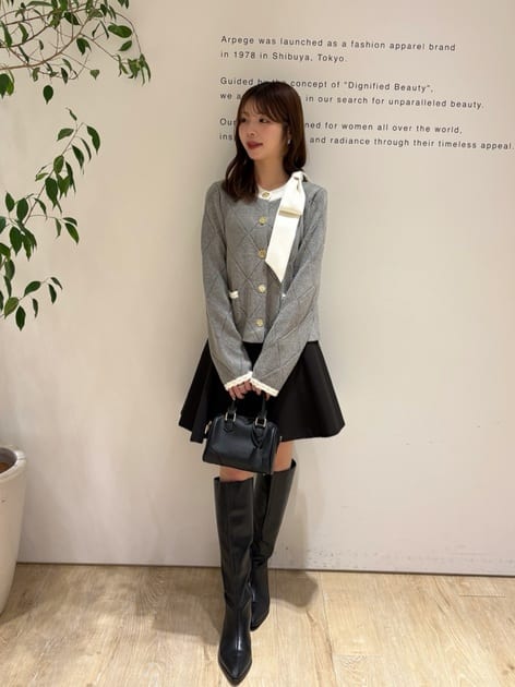 スタッフコーディネート】ツィードフレアヘムジャンスカ｜kaho