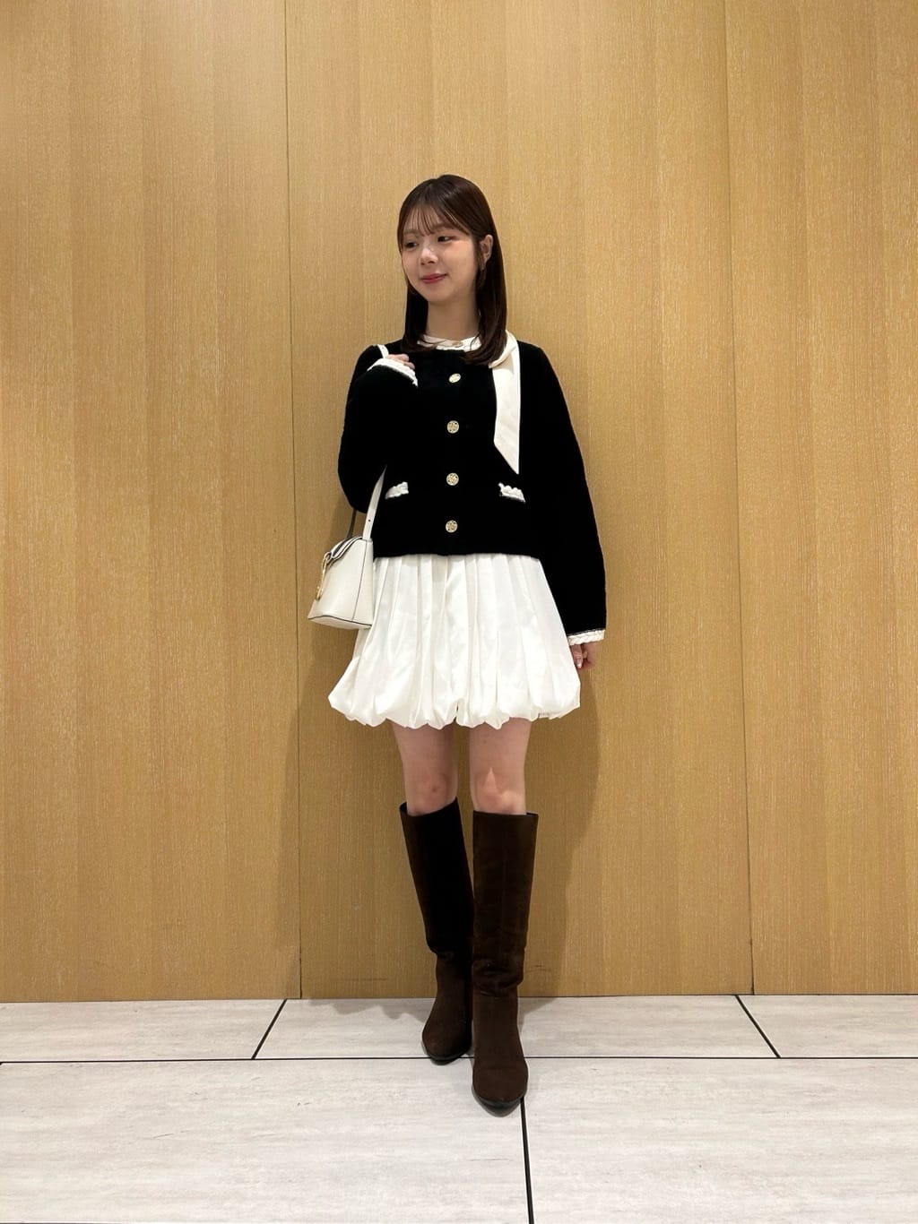スタッフコーディネート】〈MARIEBELLEコラボ〉Ribbon Knit Jacket