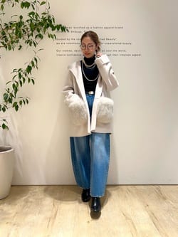 ファー付きフードリバーコート | コート | Arpege story（アルページュ