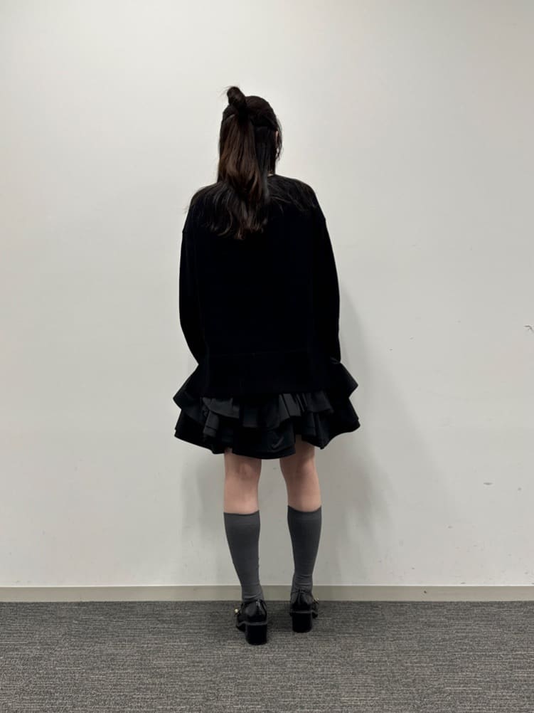 スタッフコーディネート】〈美香さんコラボ〉カーデ×ペプラムワンピSET