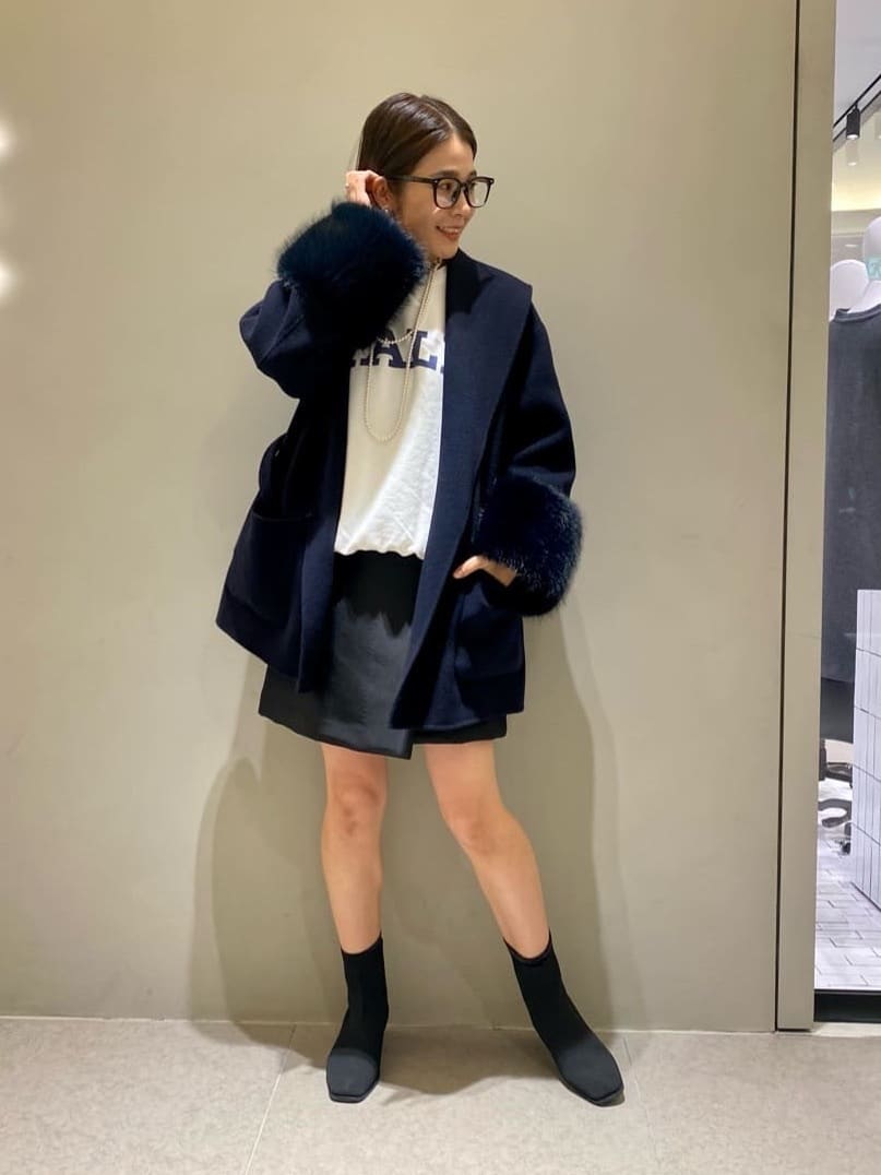 スタッフコーディネート】袖ファーショートリバーコート ｜haru