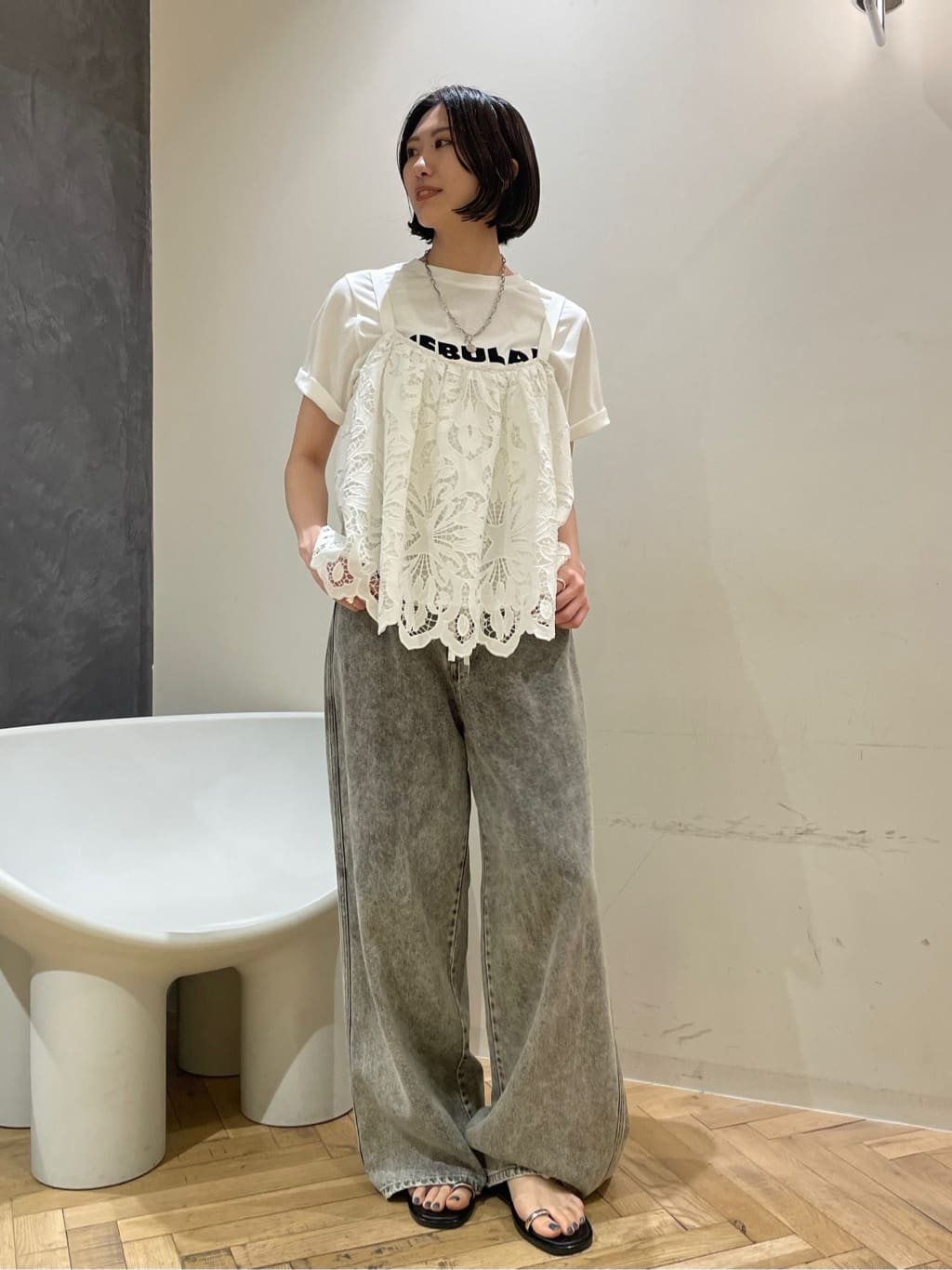 スタッフコーディネート】カットワークレースキャミ ｜mayuki｜CADUNE