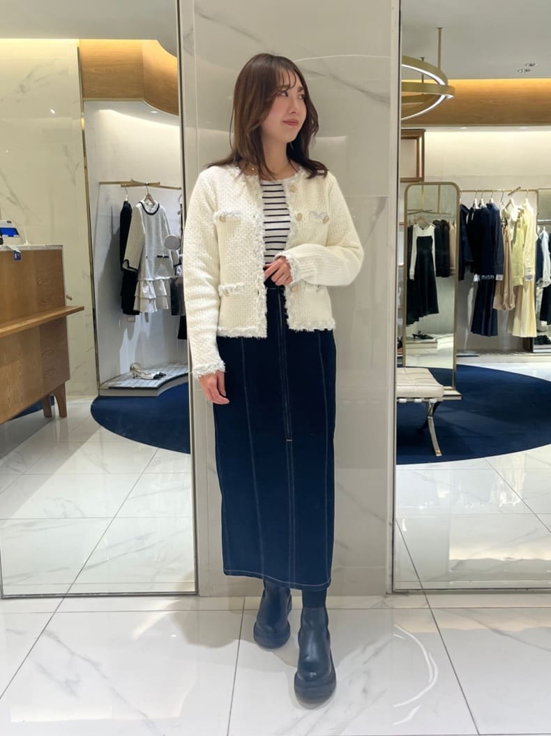 スタッフコーディネート】MIXブレードニットジャケット｜emi