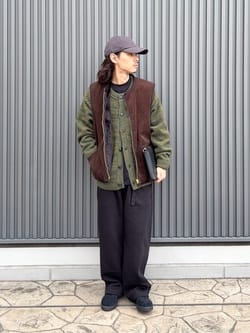 別注】＜Barbour＞リバーシブル フェイクファー コーデュロイ ベスト