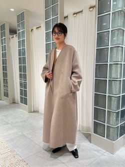 conte＞ベルテッド リバーロングコート