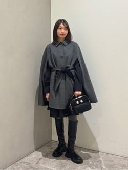 タフタ ギャザー ティアードワンピース ‐ウォッシャブル‐