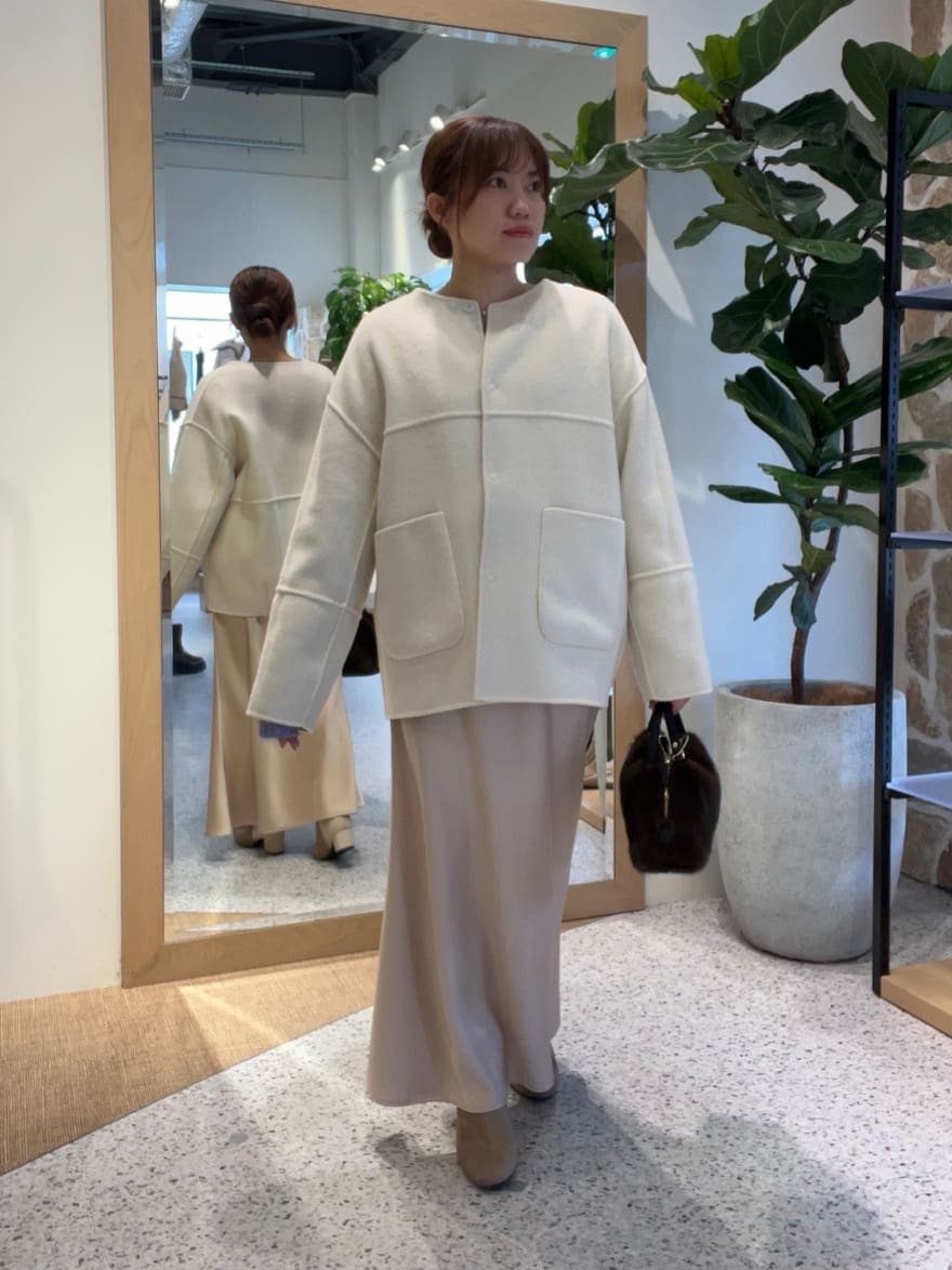 2WAY/ふんわり上質】リバーシブルコクーンジャケット | Jena espace