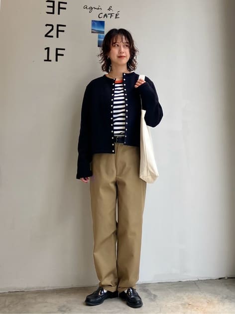 agnes b.」 カーディガン 3 ベージュ レディース 現行タグ