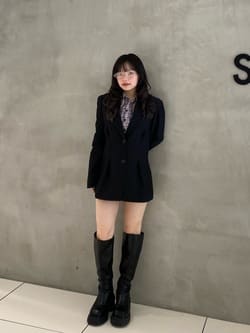 SLY | 【SNSで話題の美脚チートブーツ！】SQUARE TOE KNEE ブーツ