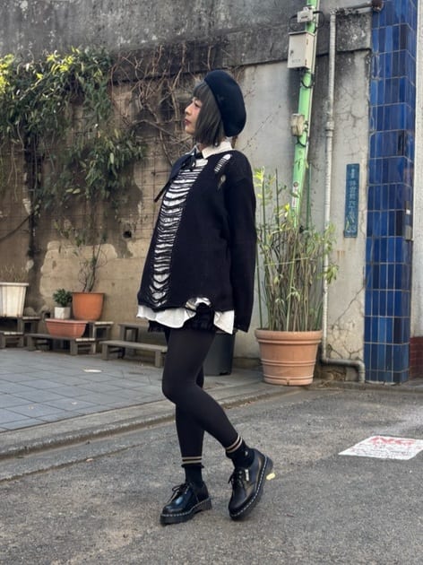 1461 ジップ ベックス ホワイトステッチ 3 ホール シューズ