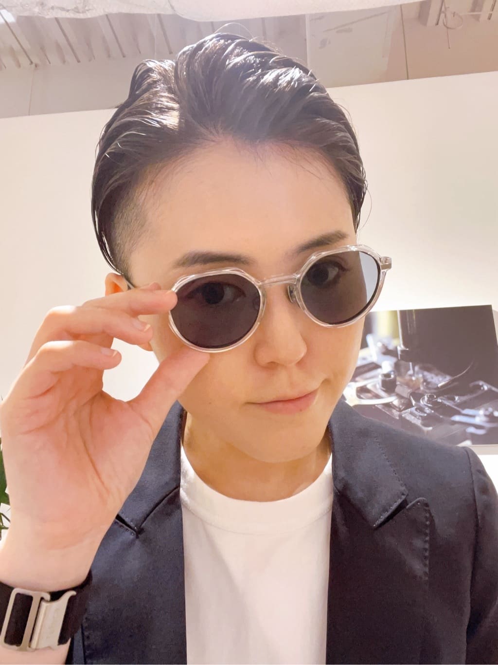 やしこのJINS×Snow Peak JINS Switch Combination Titaniumの