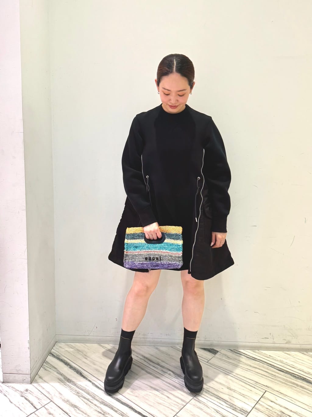 SACAI＜サカイ＞コンビネーション スウェットドレス（2244787）｜SACAI