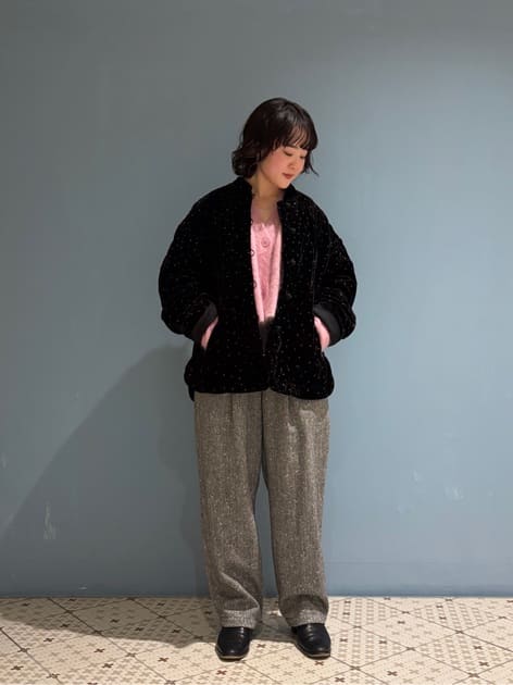 Velvet Glitter Print Jacket | Pasand by ne Quittez pas | パサン