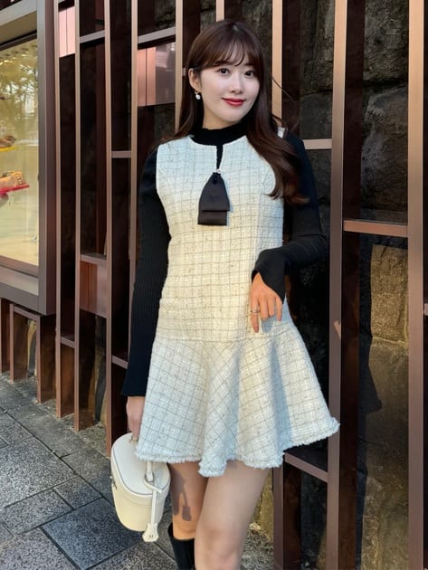 herlipto Victoria Tweed Jumper Dress Victoria Tweed Jumper S 新品