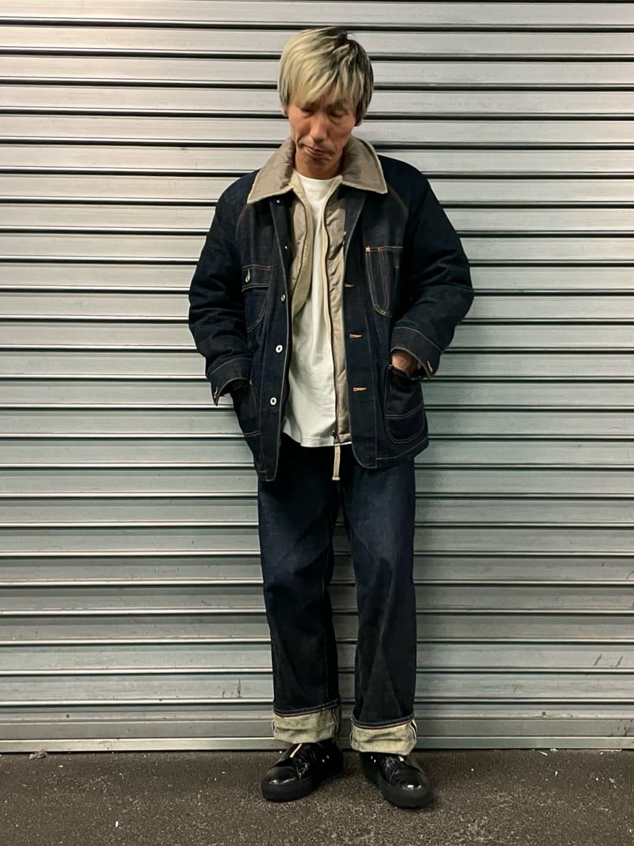 LEON別注】クロコ型押し センタージップ スタッズ スニーカー