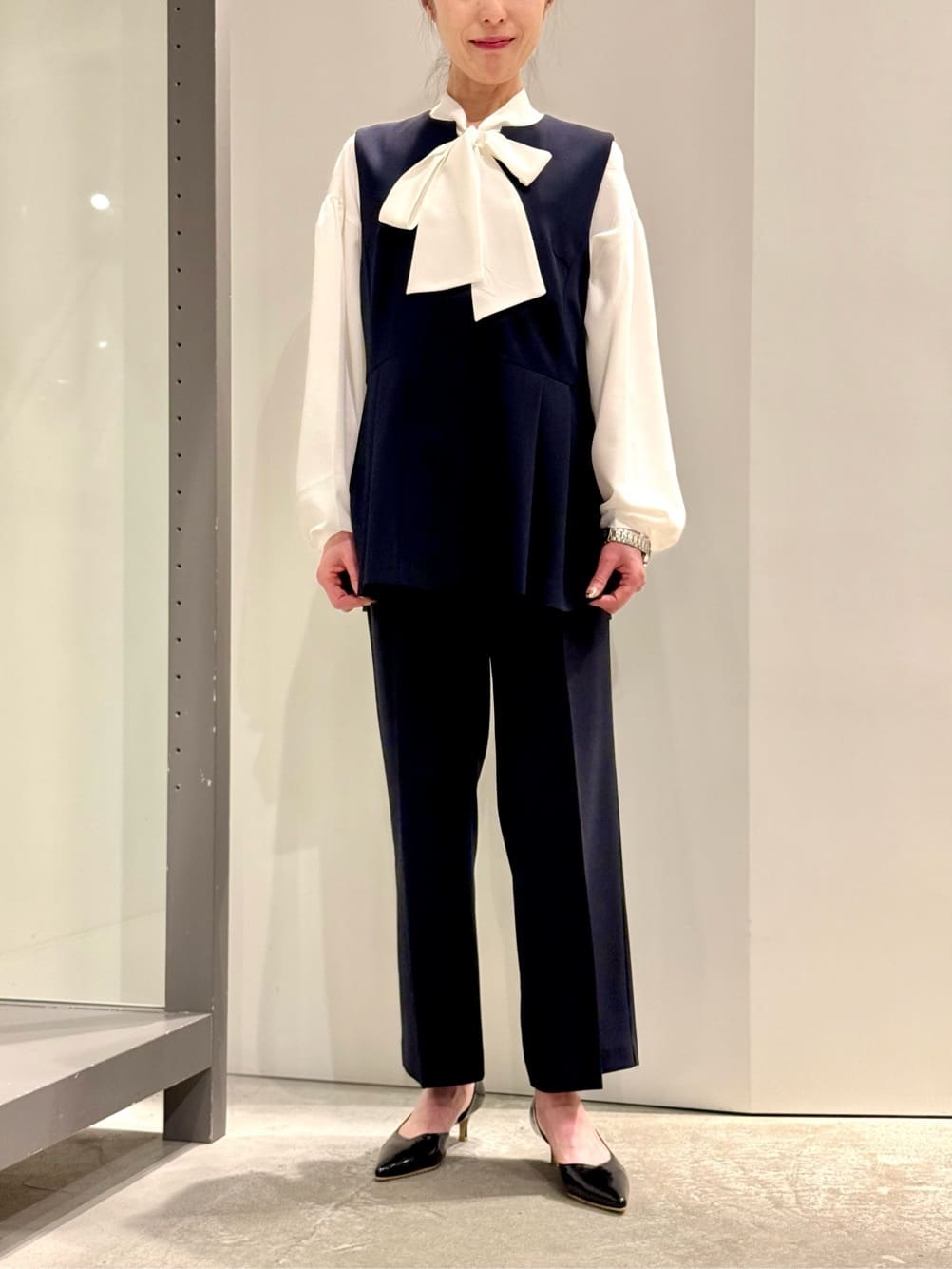 エニデイカセット】タック切り替えジレ/セミオケ/きれいめ/レイヤード