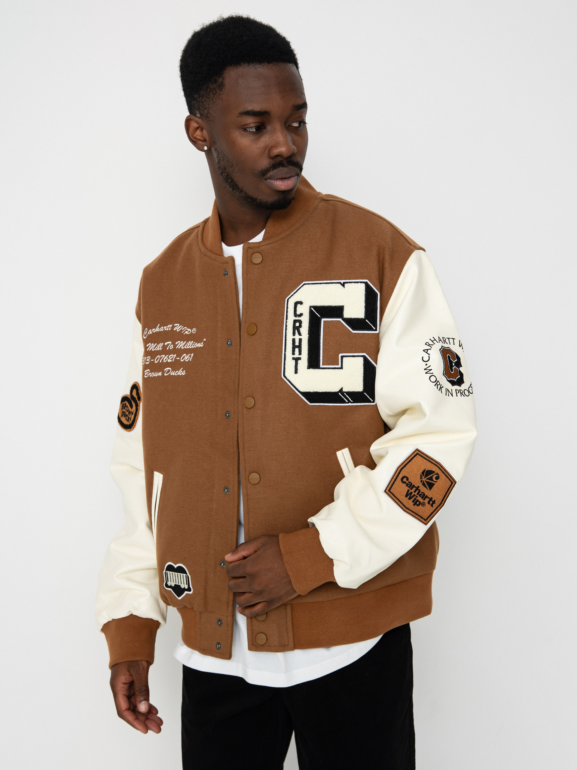 Carhartt WIP Brown Ducks Bomber Jacket - brown (hamilton brown/wax)